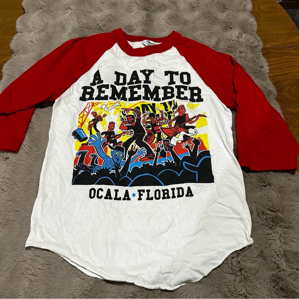 🎸 A Day To Remember 3/4 Sleeve Raglan Band Tee – 2016 Concert Merch 🎸